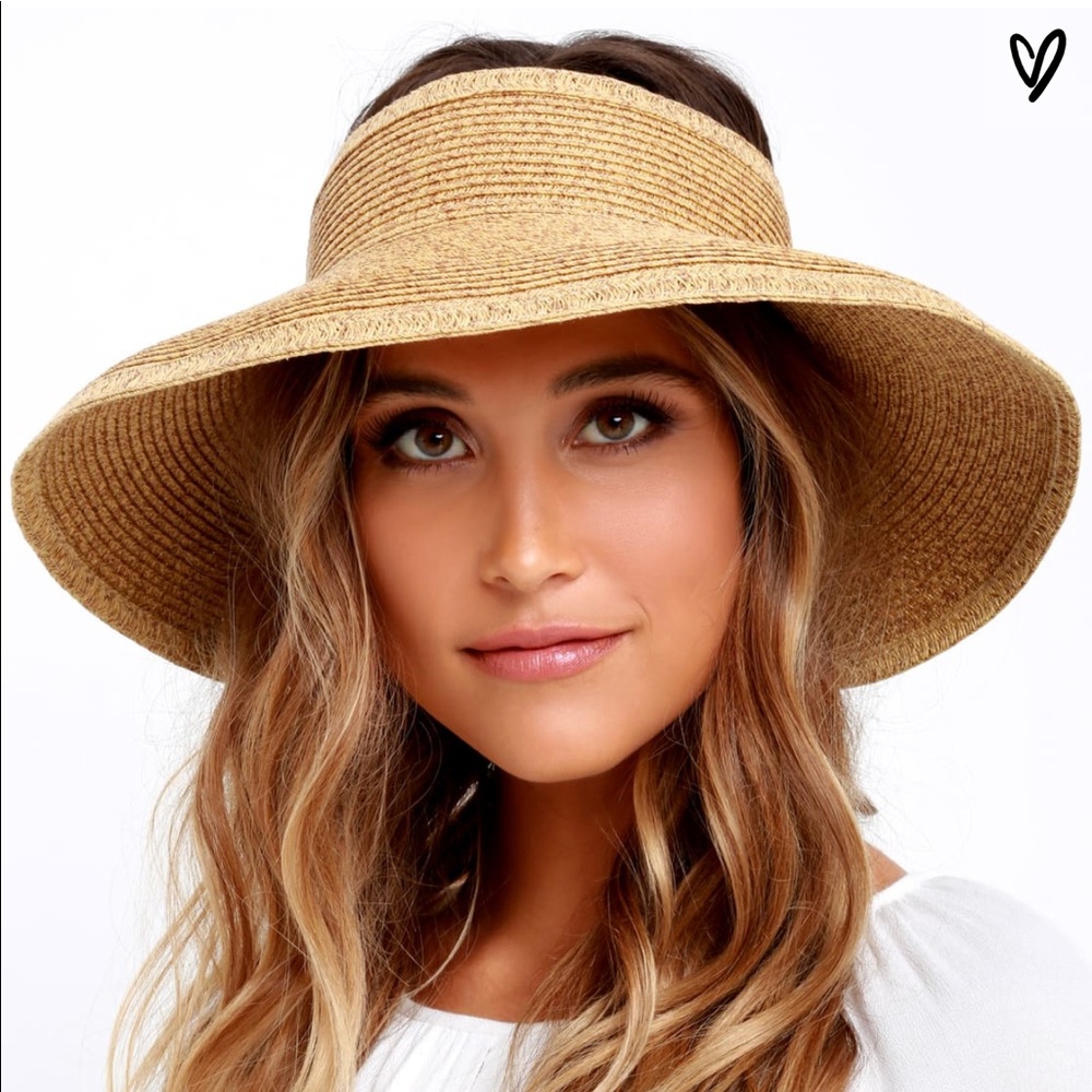Straw visor hat